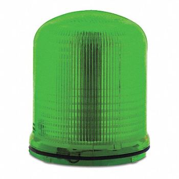 FEDERAL SIGNAL Beacon Warning Light Green LED, 436M16