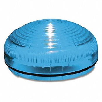 FEDERAL SIGNAL Beacon Warning Light Blue LED, 436M24