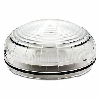 FEDERAL SIGNAL Beacon Warning Light Clear LED, 436M25