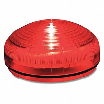 FEDERAL SIGNAL Beacon Warning Light Red LED, 436M27