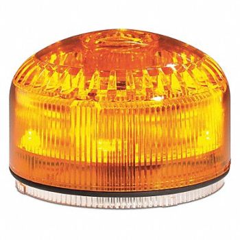 FEDERAL SIGNAL Beacon Warning Sounder Light Amber LED, 436M30