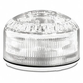 FEDERAL SIGNAL Beacon Warning Sounder Light Clear LED, 436M32