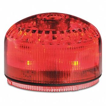 FEDERAL SIGNAL Beacon Warning Sounder Light Red LED, 436M34