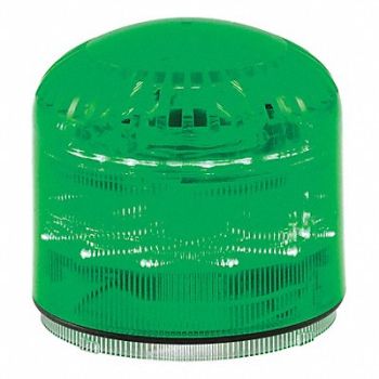 FEDERAL SIGNAL Beacon Warning Sounder Light Green LED, 436M38