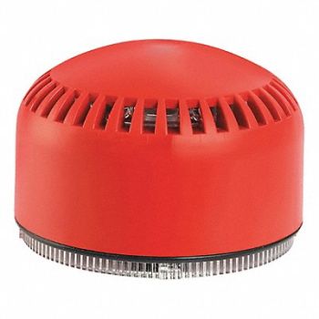 FEDERAL SIGNAL Electronic Sounder Red Lens 35 to 240mA, 436M41