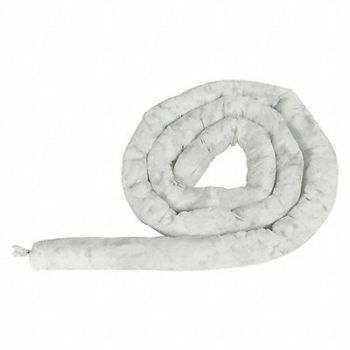 CONDOR Absorbent Sock White 2 ft L PK20, 436M83