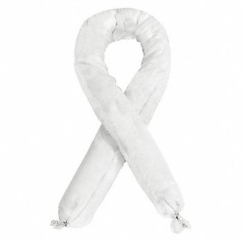 CONDOR Absorbent Sock White 4 ft L PK40, 436M89