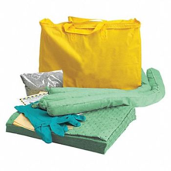 CONDOR Spill Kit Bag Chemical Hazmat 5 gal., 436M94