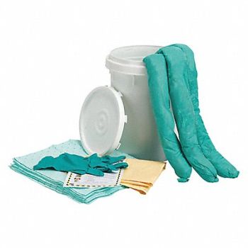 CONDOR Spill Kit Bucket Chemical Hazmat 9.1gal., 436M96