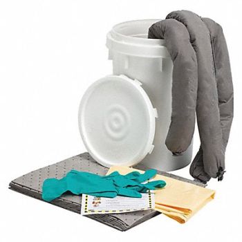 BRADY SPC ABSORBENTS Spill Kit Bucket Universal 5 gal 18 H, 436N01