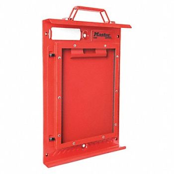 MASTER LOCK Permit Display Case Red Case 17-3/8 H, 436N25