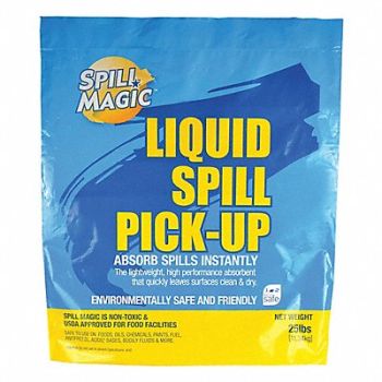 SPILL MAGIC Absorbent Powder Universal Size 25 lb., 437J91