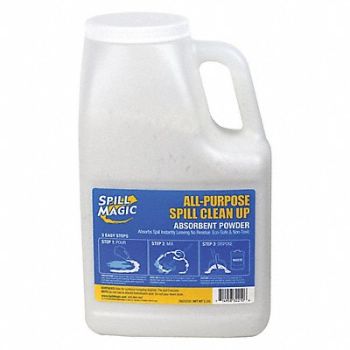 SPILL MAGIC Absorbent Powder Universal Size 3 lb., 437J98