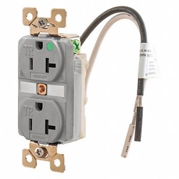 GRAINGER APPROVED Receptacle 2 Poles 3 Wires Gray 1.0 HP, 437L56