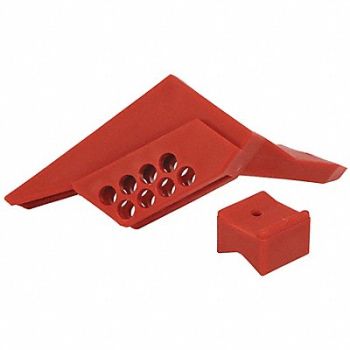 CONDOR Ball Valve Lockout Red 2-45/64 H, 437R17