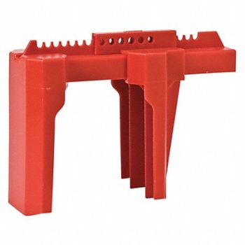 CONDOR Ball Valve Lockout Red 8-43/64 H, 437R18