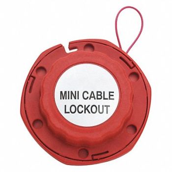 CONDOR Cable Lockout Red Cable 8 ft L, 437R27