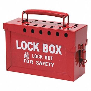 CONDOR Group Lockout Box Red 6 H, 437R32
