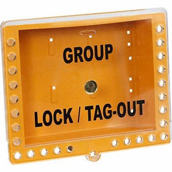 CONDOR Group Lockout Box Yellow 10.5 H, 437R34
