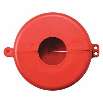 CONDOR Gate Valve Lockout Red Polypropylene, 437R43