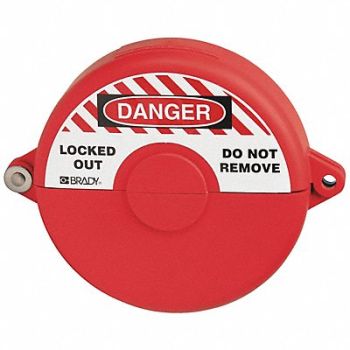 CONDOR Gate Valve Lockout Red Polypropylene, 437R49
