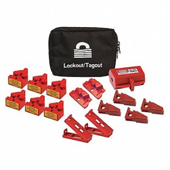 CONDOR Portable Lockout Kit Red 3 H, 437R67