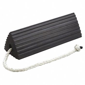 CHECKERS Wheel Chock 5 D 4-21/64 H 24 W Black, 437T64