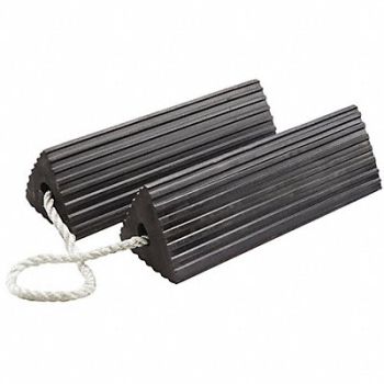 CHECKERS Wheel Chock 12 D 6 H 11 W Black PR, 437T57