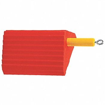 CHECKERS Wheel Chock 9 D 5 H 16 W Orange, 437T67
