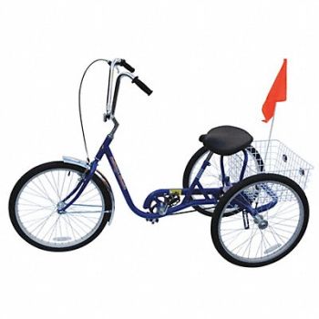 GRAINGER APPROVED Tricycle 250 lb Cap. Blue 24 Wheel, 437V12