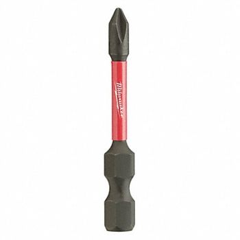 MILWAUKEE Power Bit Hex Shank 2 Bit Length PK25, 437V42