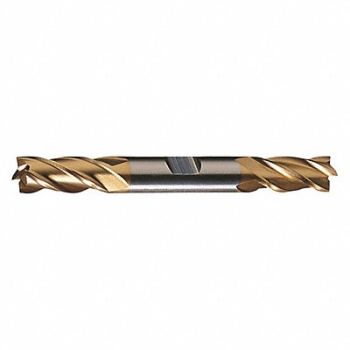 CLEVELAND Sq. End Mill Double End Cobalt 7/8, 438A06