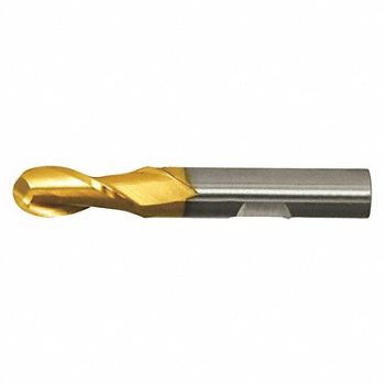 CLEVELAND Ball End Mill Single End 5/8 HSS, 31C534