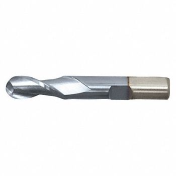 CLEVELAND Ball End Mill Single End 1-1/2 HSS, 438G23