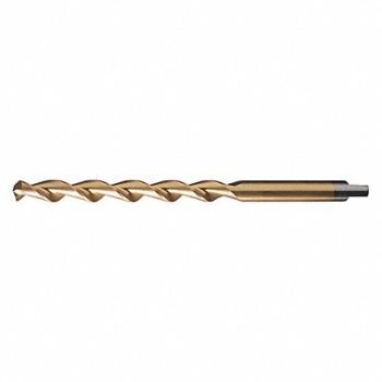 CLEVELAND Taper Length Drill 1/4 HSS, 439C97
