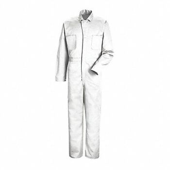 RED KAP Mens Button Front Cotton Coverall, 43A744
