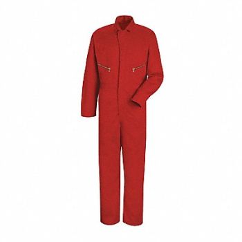 RED KAP Mns Ls Cotton Coverall-Red, 43A904