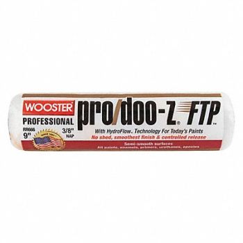 WOOSTER Pro/doo-z Ftp 9inx3/8in Woven Roller, 43AF08