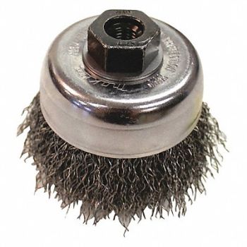MAKITA Cup Brush Crimped Wire 1/64 Brush Dia, 55FC77