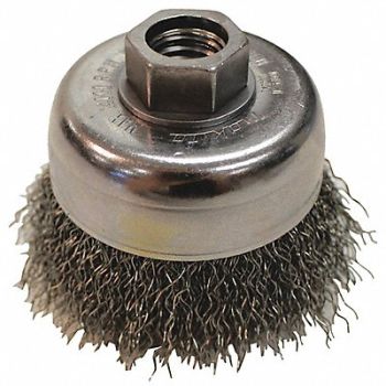 MAKITA Cup Brush Crimped Wire 1/64 Brush Dia, 55FC78