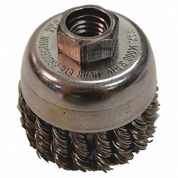 MAKITA Cup Brush Knotted Wire 1/64 Brush Dia, 55FC81
