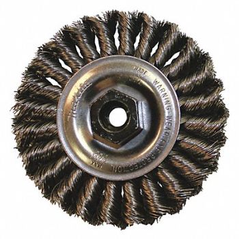 MAKITA Wire Wheel Brush Twisted Arbor Hole, 55FD02