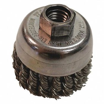 MAKITA Cup Brush Knotted Wire 1/64 Brush Dia, 55FC82