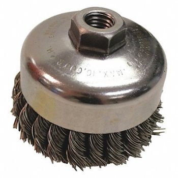 MAKITA Cup Brush Knotted Wire 1/64 Brush Dia, 55FC85