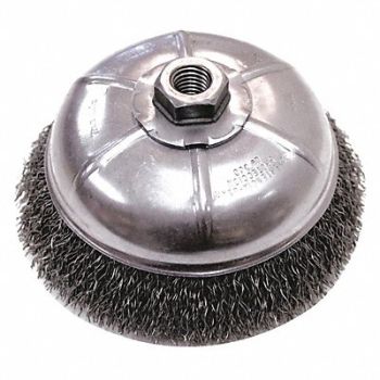 MAKITA Cup Brush Crimped Wire 1/64 Brush Dia, 55FC80