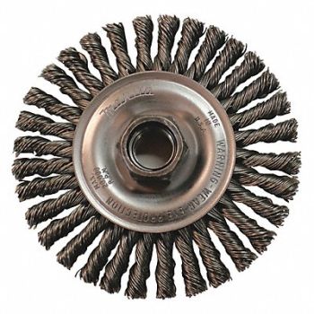 MAKITA Wire Wheel Brush Twisted Arbor Hole, 55FC87