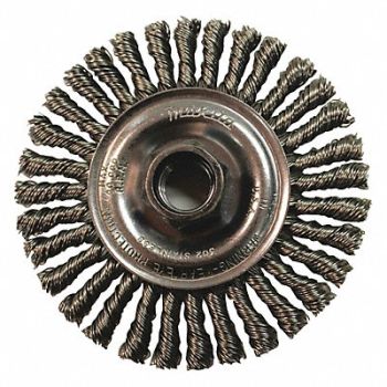 MAKITA Wire Wheel Brush Twisted Arbor Hole, 55FC88