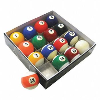 HATHAWAY Pool Table Regulation Billiard Ball Set, 43DY92