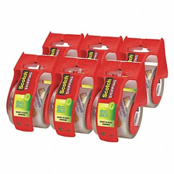 SCOTCH Packaging Tape 2 x 800 in Clear PK6, 43FZ24