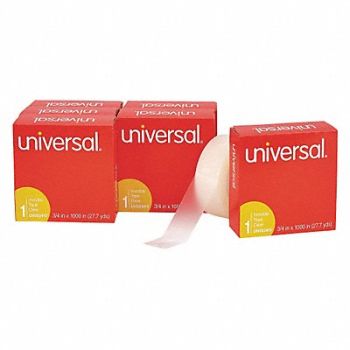 UNIVERSAL Invisible Tape 0.75 x 1000 in Clear PK6, 43GA84
